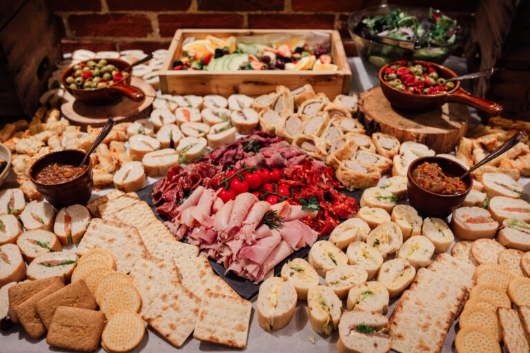 A wedding grazing table